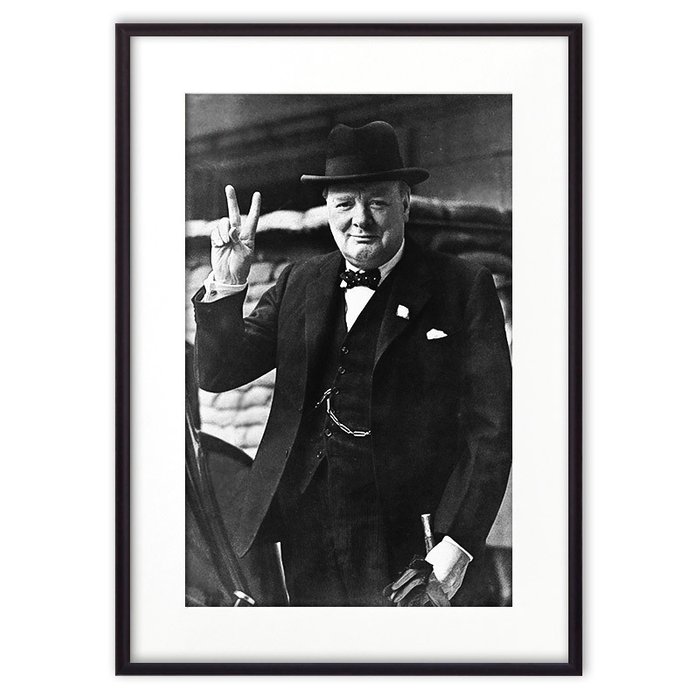 Постер в рамке Уинстон Черчилль 21х30 см