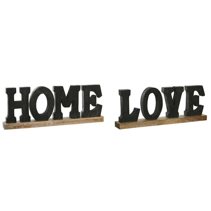 Декоративная фигура DKD Home Decor Чёрный Коричневый 40 x 5 x 15 cm (2 штук)