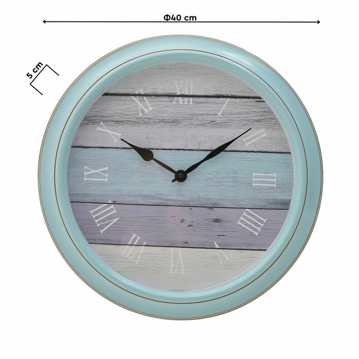 Часы настенные бирюзово-бежевого цвета - купить Часы по цене 2980.0