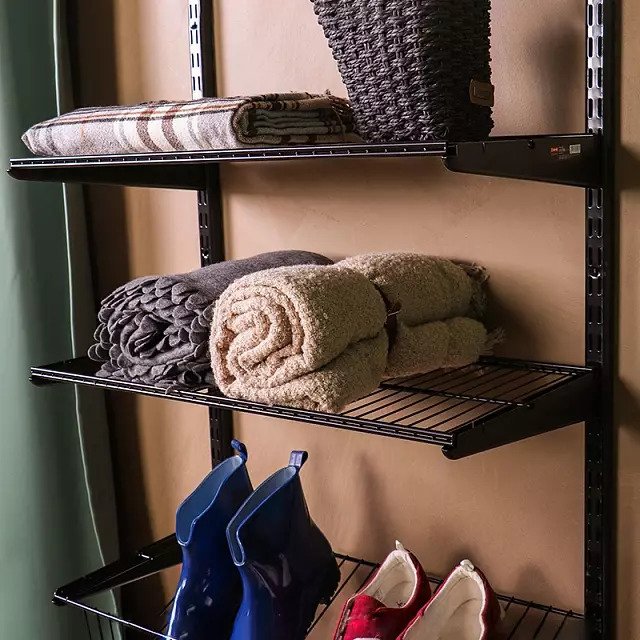 Проволочная полка 60x31 черного цвета - купить Комплектующие для гардеробных систем по цене 715 Проволочная полка 60x31 черного цвета - купить Комплектующие для гардеробных систем по цене 715