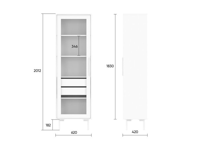 Книжный шкаф Hub белого цвета - купить Книжные шкафы по цене 67900.0