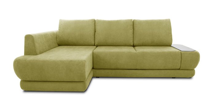 Угловой диван-кровать Гранде зеленого цвета
