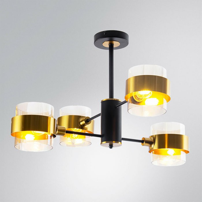 Люстра на штанге Arte Lamp CARLO A8205SP-4BK - купить Потолочные люстры по цене 10690.0