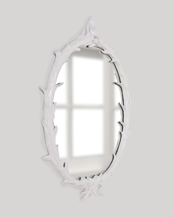 Зеркало Буа в белой раме - купить Настенные зеркала по цене 32055.0