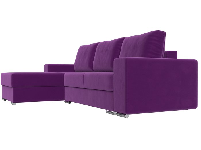 Угловой диван-кровать Дрезден фиолетового цвета левый угол - лучшие Угловые диваны в INMYROOM