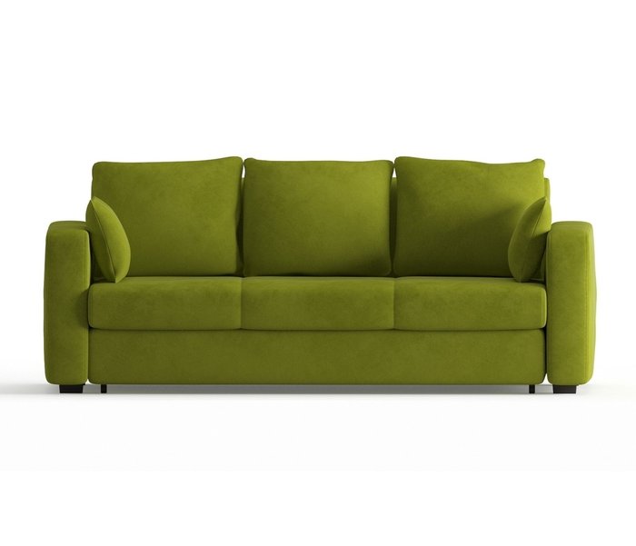 Диван-кровать Риквир в обивке из велюра светло-зеленого цвета - купить Прямые диваны по цене 36900.0