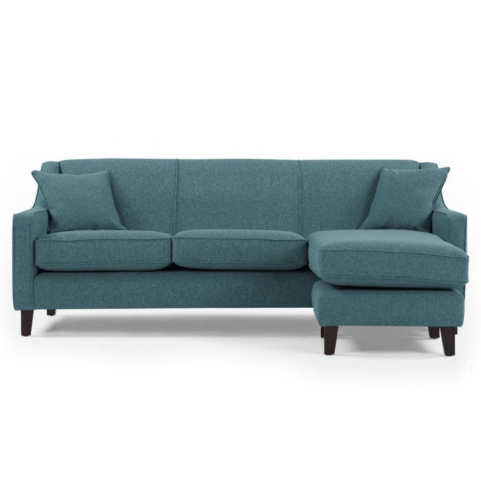 Угловой диван-кровать Halston трехместный бирюзового цвета