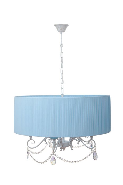 Подвесная люстра Christel L.8303-5CREAM/G-SHADE (ткань, цвет синий) Подвесная люстра Christel L.8303-5CREAM/G-SHADE (ткань, цвет синий)