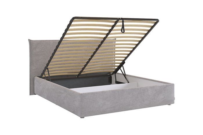 Кровать Лада 160х200 серого цвета с подъемным механизмом - лучшие Кровати для спальни в INMYROOM