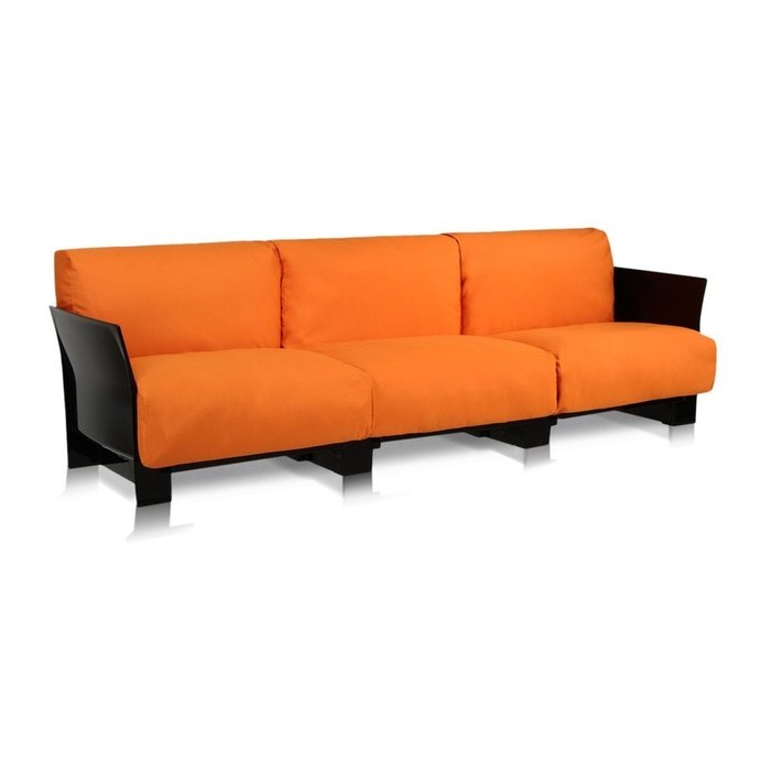 Диван Pop трехместный оранжевого цвета - купить Прямые диваны по цене 416423.0