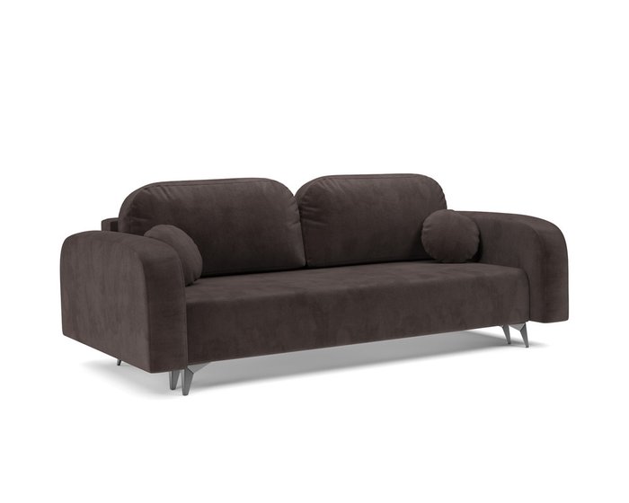 Прямой диван-кровать Цюрих коричневого цвета