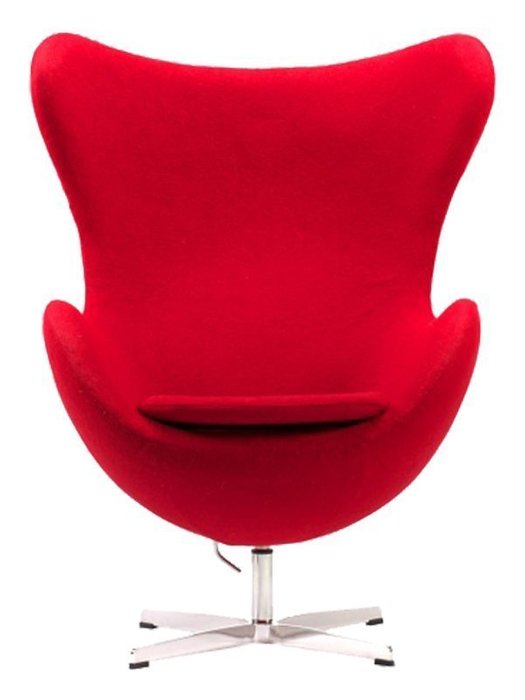 Кресло Egg Chair красного цвета  