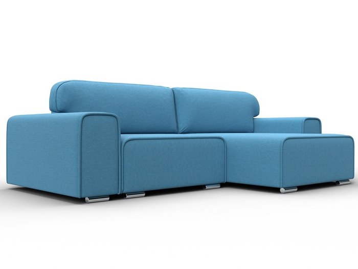 Угловой диван-кровать Лига 029 голубого цвета правый угол Угловой диван-кровать Лига 029 голубого цвета правый угол
