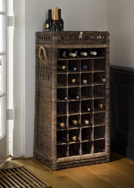 Шкаф для вин ротанговый Винотека бежевого цвета - купить Винные шкафы по цене 50600.0