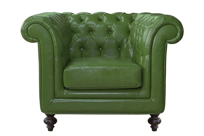 Кресло Chesterfield-K зеленого цвета - купить Интерьерные кресла по цене 28000.0