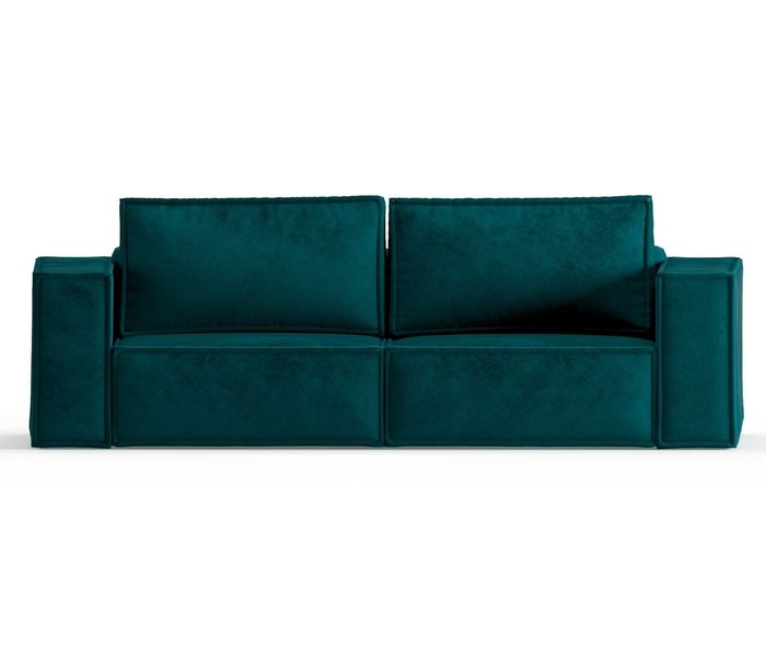 Диван-кровать из велюра Ли Рой темно-зеленого цвета - купить Прямые диваны по цене 41590.0