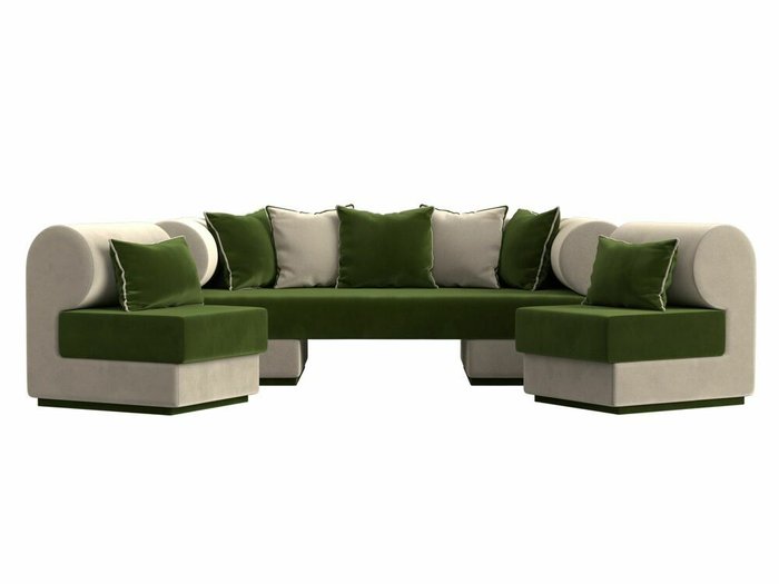 Набор мягкой мебели Кипр 3 бежево-зеленого цвета - купить Комплекты мягкой мебели по цене 95997.0