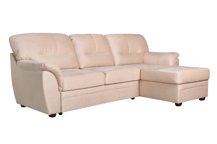 Угловой диван-кровать Атлантик с канапе Tudor Caramel бежевого цвета - купить Угловые диваны по цене 64288.0