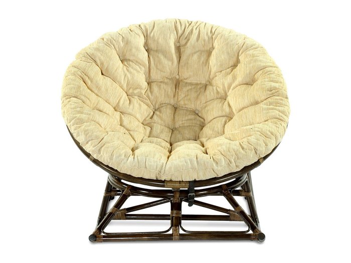 Кресло-качалка Papasan с каркасом темно-коричневого цвета  - купить Садовые кресла по цене 14790.0
