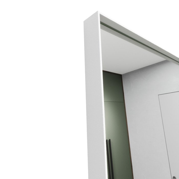 Дизайнерское напольное зеркало Halfeo Slim Leg XL в тонкой раме белого цвета - лучшие Напольные зеркала в INMYROOM