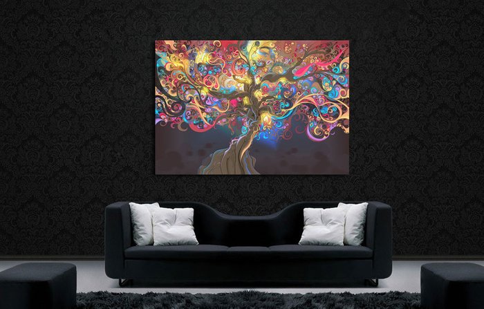 Дизайнерская картина на холсте: "Дерево жизни" - купить Принты по цене 3090.0