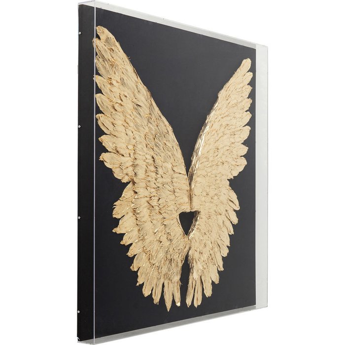 Украшение настенное Wings черно-золотого цвета - купить Декор стен по цене 217130.0