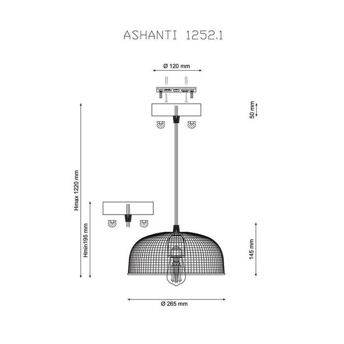 Подвесной светильник Ashanti 1252.1 (стекло, цвет белый) - лучшие Подвесные светильники в INMYROOM
