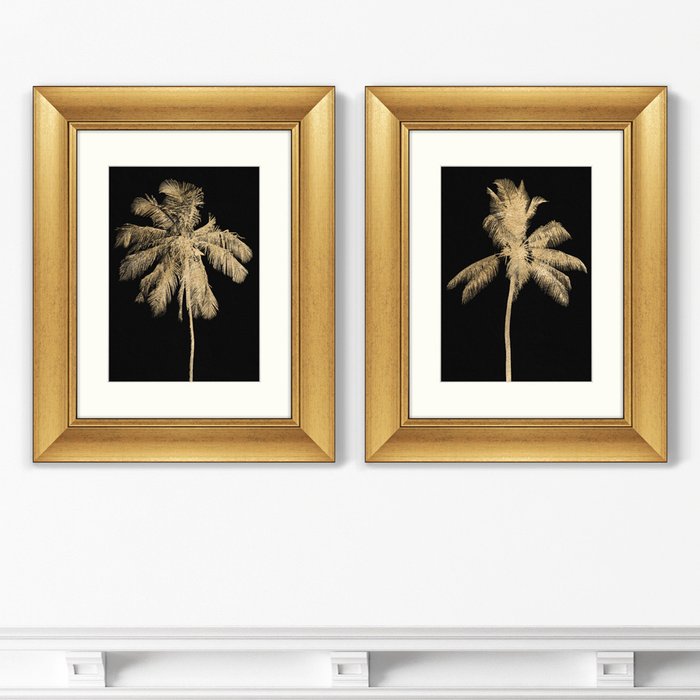Набор из 2-х репродукций картин в раме Golden Palms