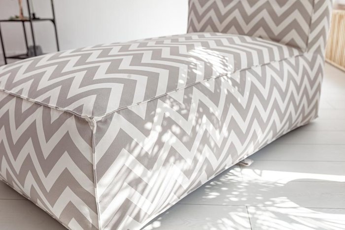 Лежак Flat Design с принтом зигзаг - купить Бескаркасная мебель по цене 31000.0
