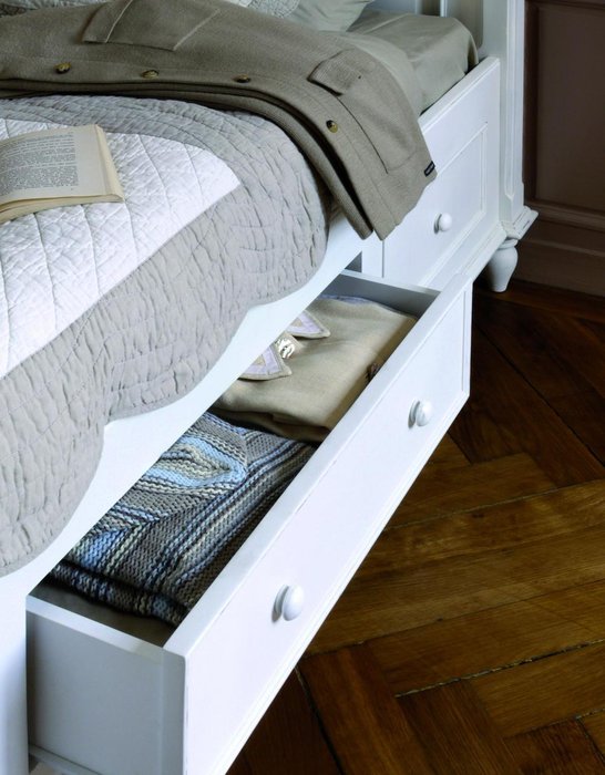 Кровать Нордик с ящиками и низким изножьем 90х190 - купить Кровати для спальни по цене 166685.0