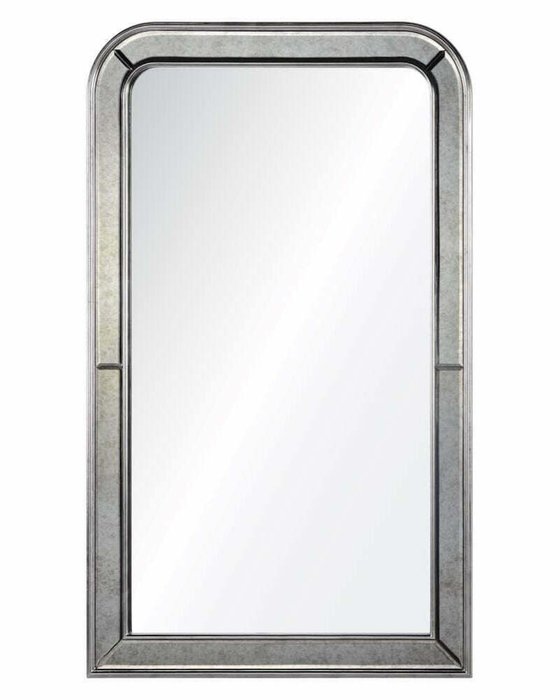 Настенное зеркало Гийом silver в стеклянной раме 