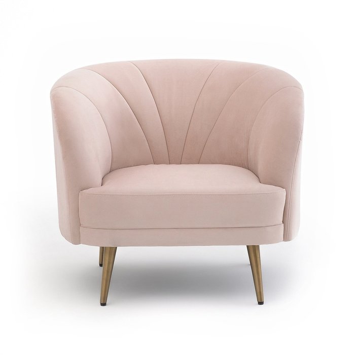 Кресло велюровое Leone розового цвета - купить Интерьерные кресла по цене 48620.0