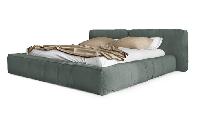 Кровать Латона-3 160х200 серо-зеленого цвета