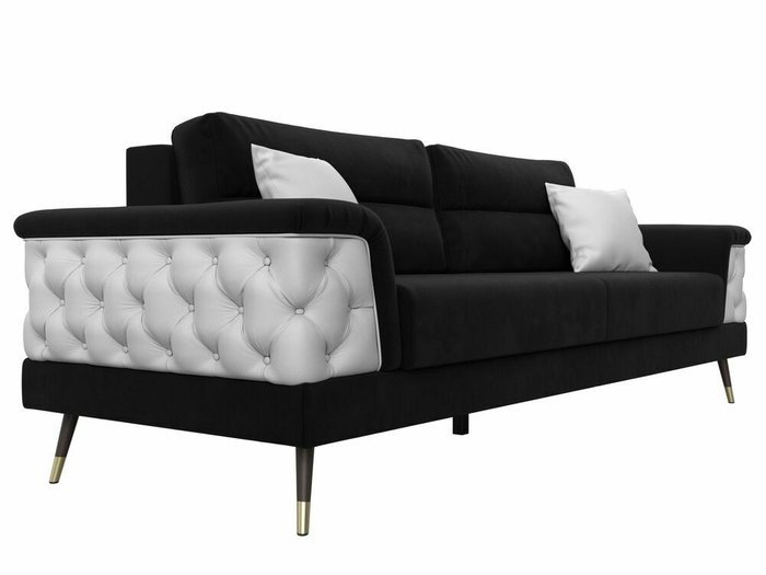 Прямой диван-кровать Лига 023 черно-белого цвета - лучшие Прямые диваны в INMYROOM