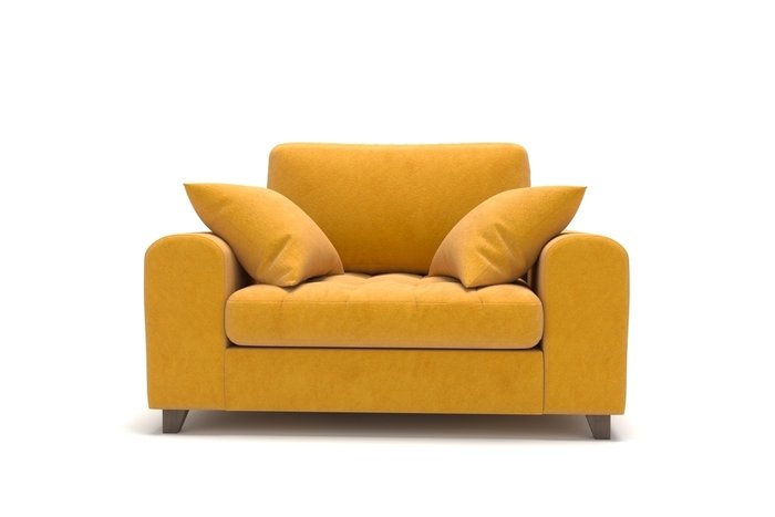 Широкое кресло Vittorio MT желтое - купить Интерьерные кресла по цене 38900.0