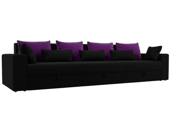 Прямой диван-кровать  Мэдисон Long  черного цвета