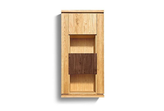 Шкаф настенный вертикальный Берген коричневого цвета (правый) - купить Полки по цене 76185.0