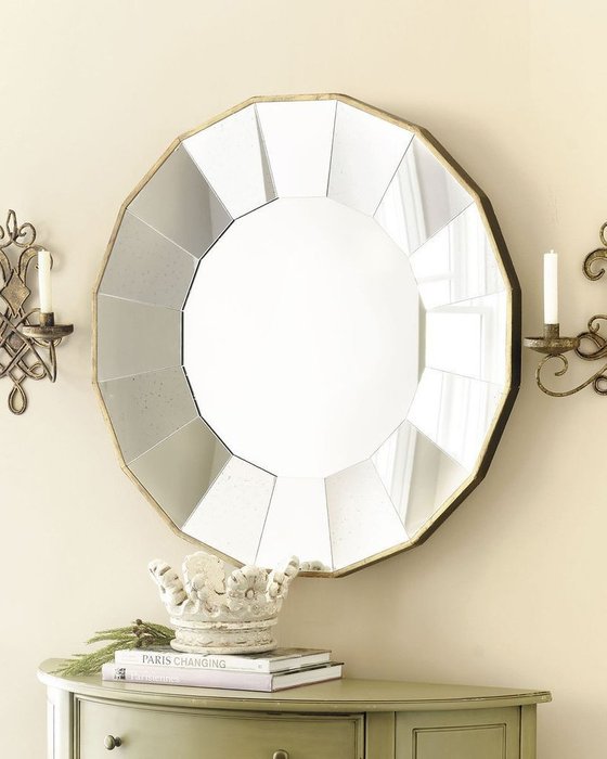 Настенное круглое зеркало Моррис - купить Настенные зеркала по цене 22866.0