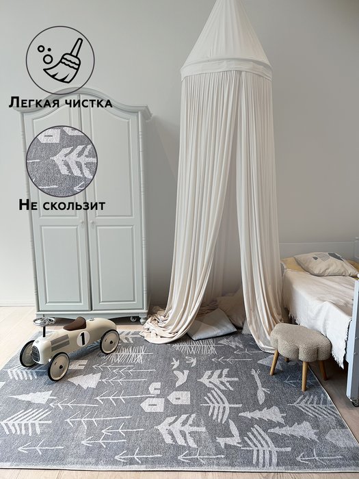 Ковер Panorama Forest 160х230 серого цвета - лучшие Ковры для детской в INMYROOM Ковер Panorama Forest 160х230 серого цвета - лучшие Ковры для детской в INMYROOM
