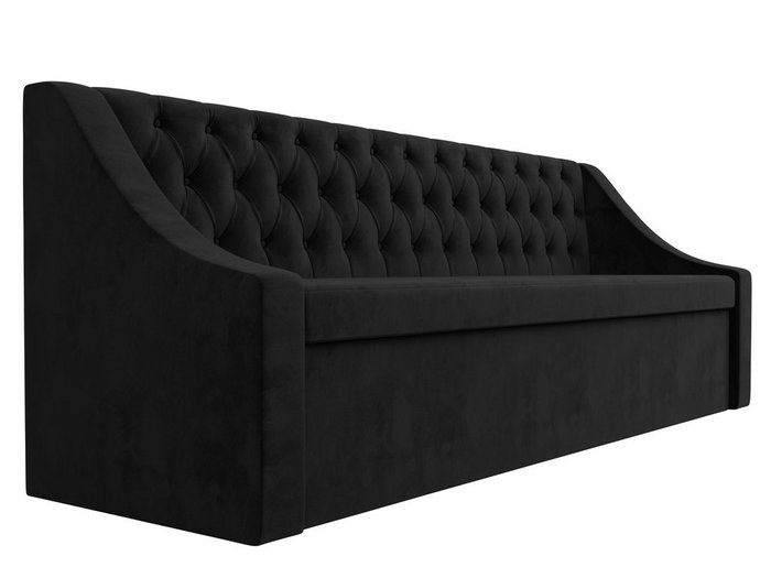 Кухонный прямой диван-кровать Мерлин черного цвета - лучшие Прямые диваны в INMYROOM