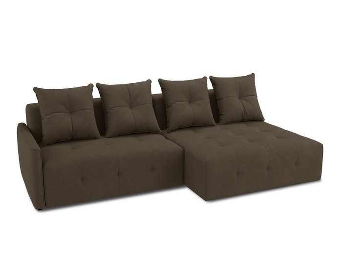 Угловой диван-кровать Bronks темно-коричневого цвета - купить Угловые диваны по цене 111000.0