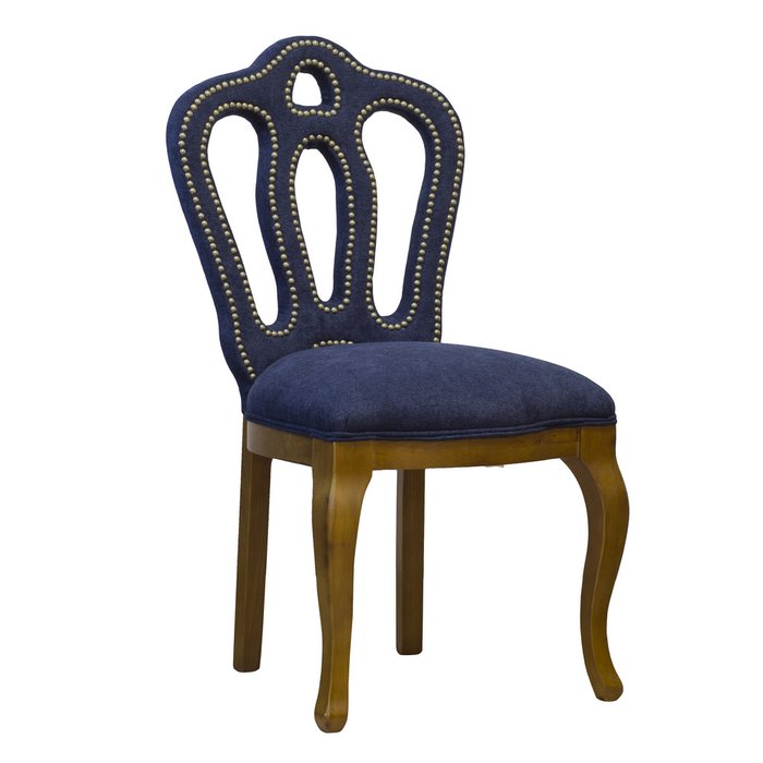 Стул темно-синий велюровый - купить Обеденные стулья по цене 11340.0