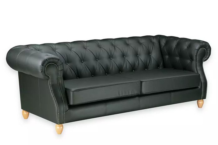 Прямой диван Прадо темно-зеленого цвета - купить Прямые диваны по цене 117970.0