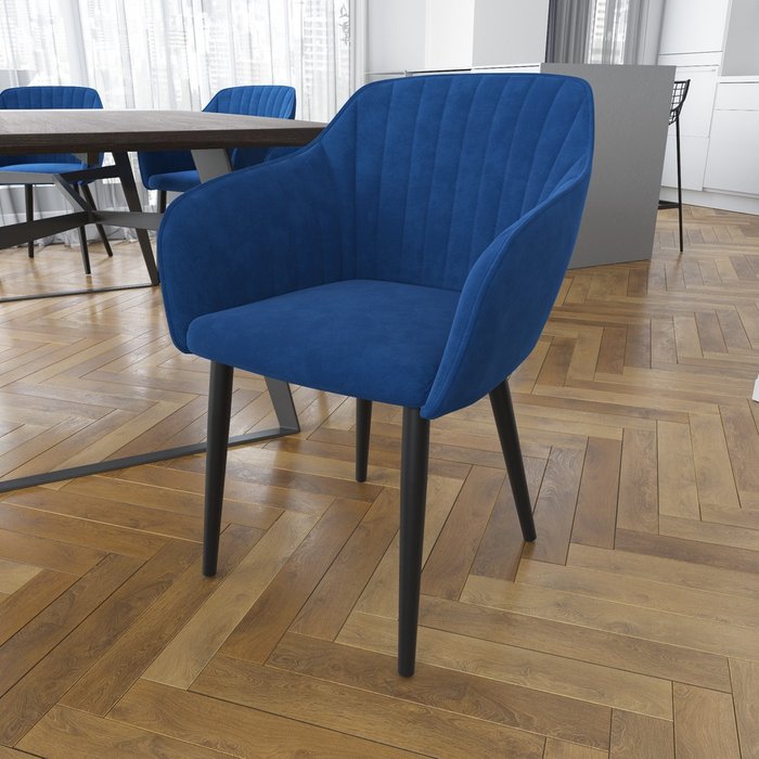 Стул Шандон синего цвета  - лучшие Обеденные стулья в INMYROOM