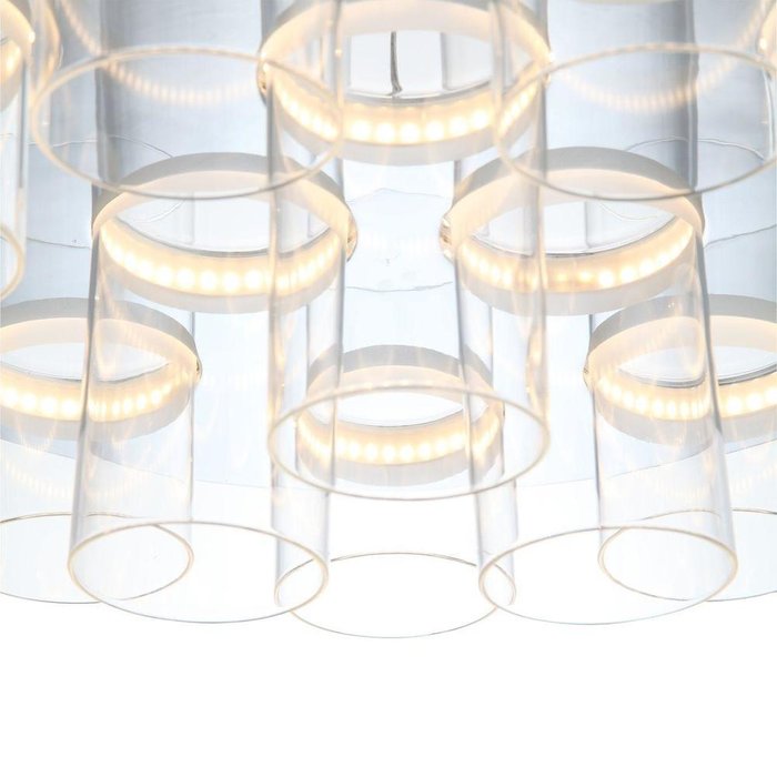 Подвесная светодиодная люстра Biciere из металла и стекла - лучшие Подвесные люстры в INMYROOM