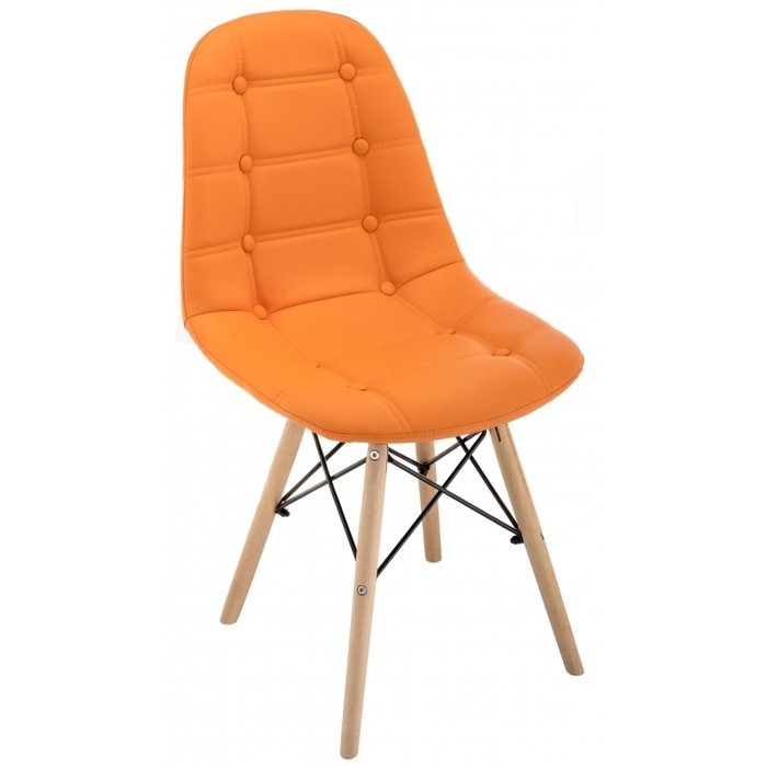 Обеденный стул Kvadro оранжевого цвета - купить Обеденные стулья по цене 3750.0