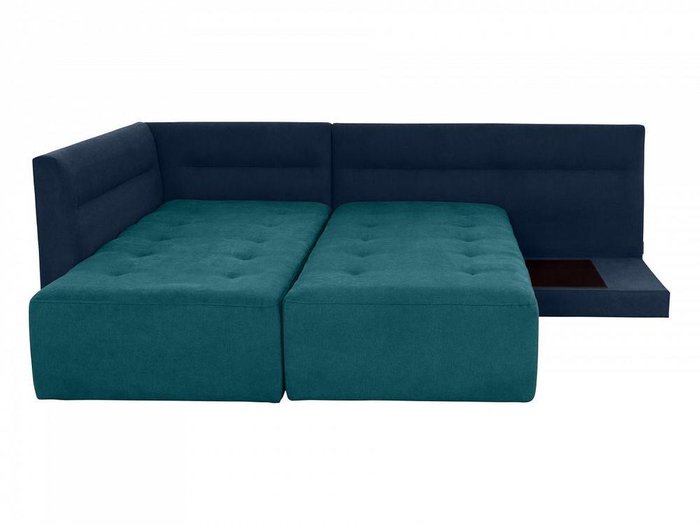 Угловой диван-кровать London сине-зеленого цвета - лучшие Угловые диваны в INMYROOM