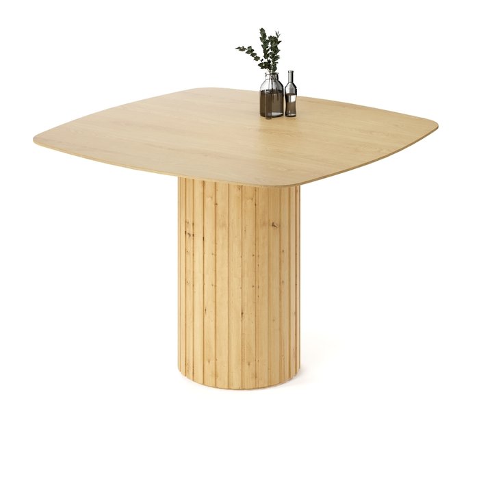 Обеденный стол квадратный Кейд бежевого цвета - купить Обеденные столы по цене 76962.0