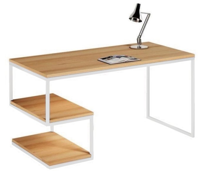 Рабочий стол Бристоль бело-коричневого цвета - купить Письменные столы по цене 16990.0