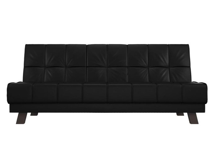 Прямой диван-кровать Винсент черного цвета (экокожа) - купить Прямые диваны по цене 29999.0